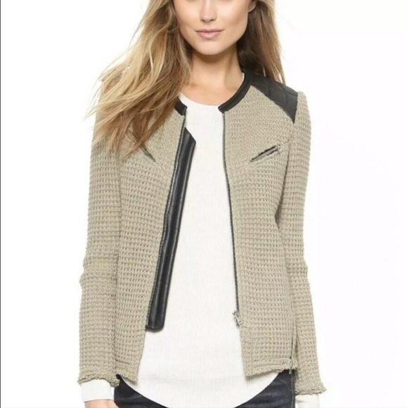 《 IRO 》Ceylona Wool & Leather Jacket - Picture 1 of 11